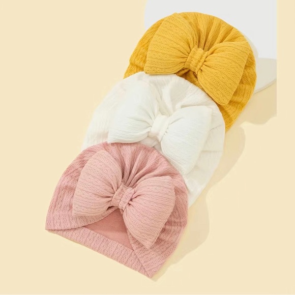 3-Pack Baby Bow Decorative Hats - Picture 5 of 7